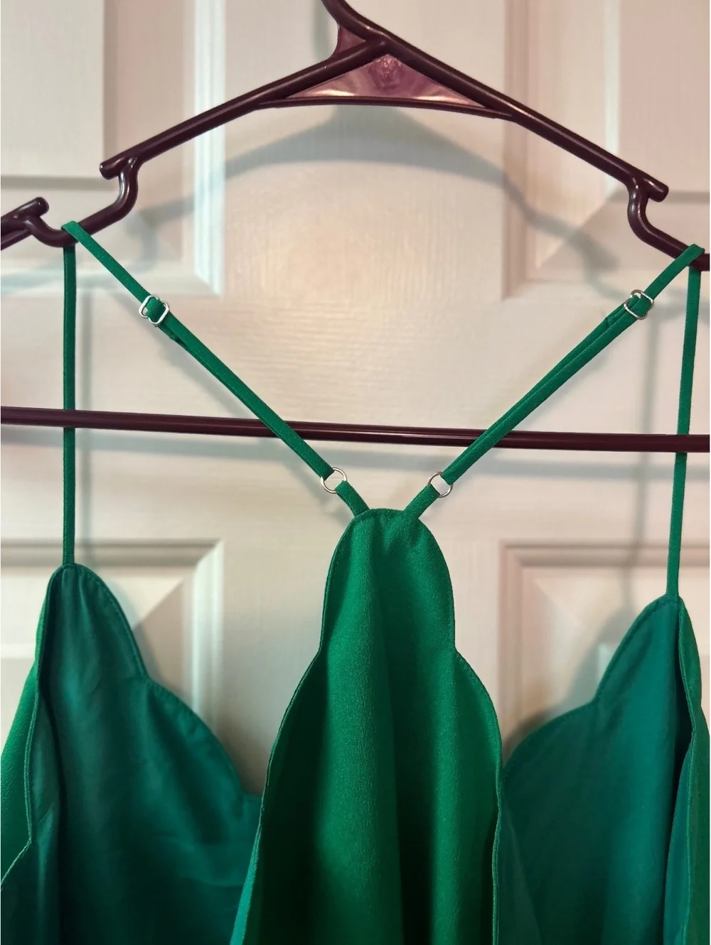 J.Crew Green Scalloped Edge Camisole Top Size 6